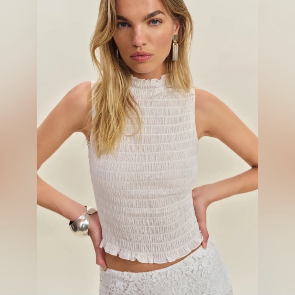 Reformation Adri Top In White
